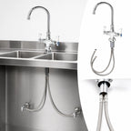 Thumbnail image #3 for Krowne Royal Series 16-301L Low-Lead Double Pantry Deck-Mount Gooseneck Faucet with 4-Inch Spout and Single-Hole Centers