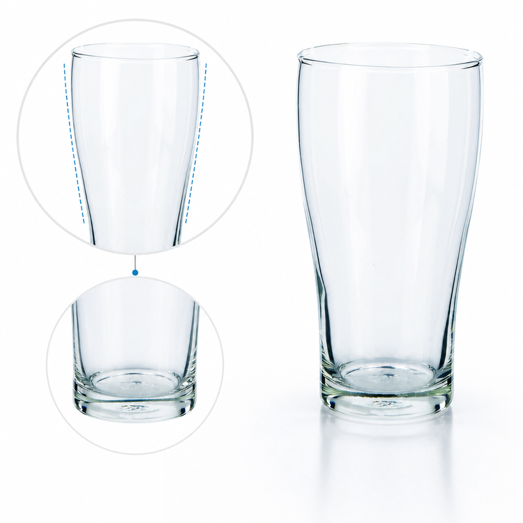 Product image #4 for Ocean Super Glass 21 oz Clear Conical Stemless Pilsner/Wheat Beer Glass