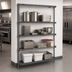 Thumbnail image #3 for Eagle Valu-Master A4-74-2460V 60 x 24 x 74-Inch 4-Tier Wire Add-On Shelving Unit, Pewter Gray Epoxy