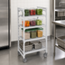 Thumbnail image #4 for Cambro Camshelving Premium 4-Tier High Density Mobile Vented Starter Unit, 21 x 60 x 75-1/4 Inches, Speckled Gray