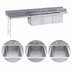 Thumbnail image #3 for Advance Tabco 3-Compartment 143-Inch Stainless Steel Dishtable with 20 x 20 x 14 Bowls and Left Drainboard