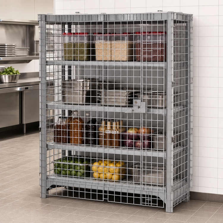 Product image #3 for Cambro Camshelving Full-Wrap Security Cage for 24" x 48" Shelving Units
