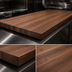 Thumbnail image #3 for John Boos Boos Block American Black Walnut Kitchen Countertop, 72 x 30 x 2-1/4 Inch, Full-Length Edge Grain, Penetrating Oil Finish