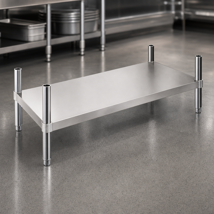 Product image #3 for Advance Tabco Stainless Steel Dishtable Undershelf, 66 x 24 Inches, with Adjustable Die-Cast Leg Clamps