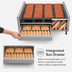 Thumbnail image #3 for Grill-Max 75 Hot Dog Roller Grill with Integrated Bun Drawer, Stadium Seating and Duratec Rollers