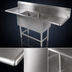 Thumbnail image #3 for John Boos Pro-Bowl 2-Compartment Sink with Dual Drainboards, 14-Gauge Stainless Steel, 71-1/4 Inch Wide