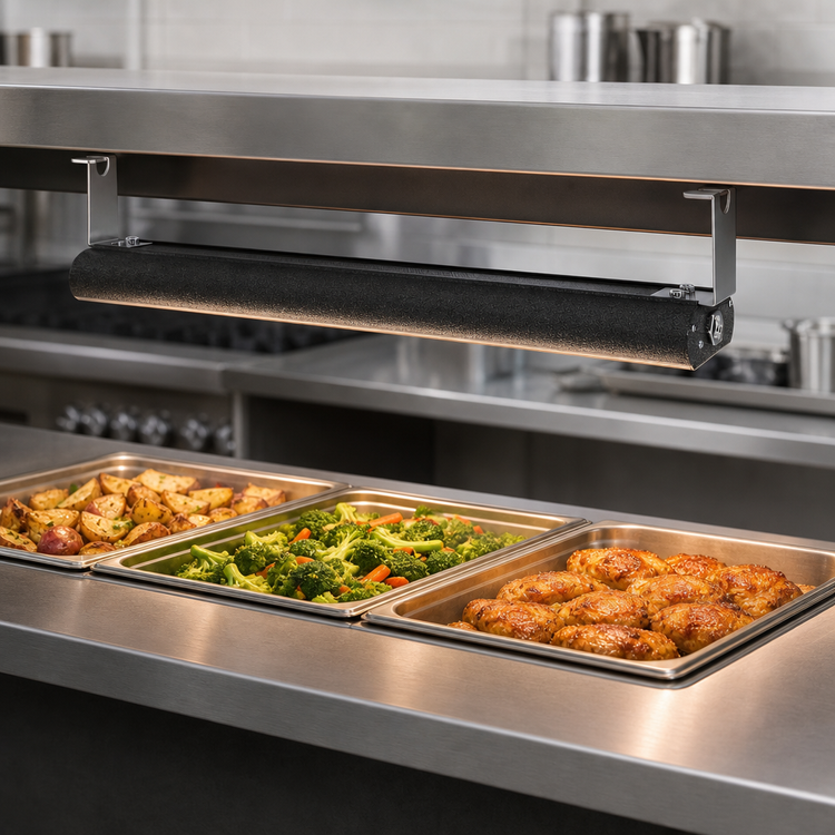 Product image #3 for Vollrath 48-Inch Low Profile Unlighted Strip Heat Lamp with Remote Infinite Switch, 120V
