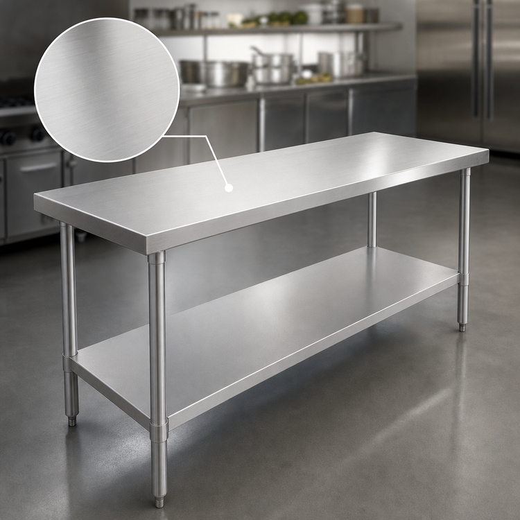 Product image #3 for Spec-Master Marine Series Stainless Steel Work Table with Adjustable Undershelf, 84 x 30 Inches