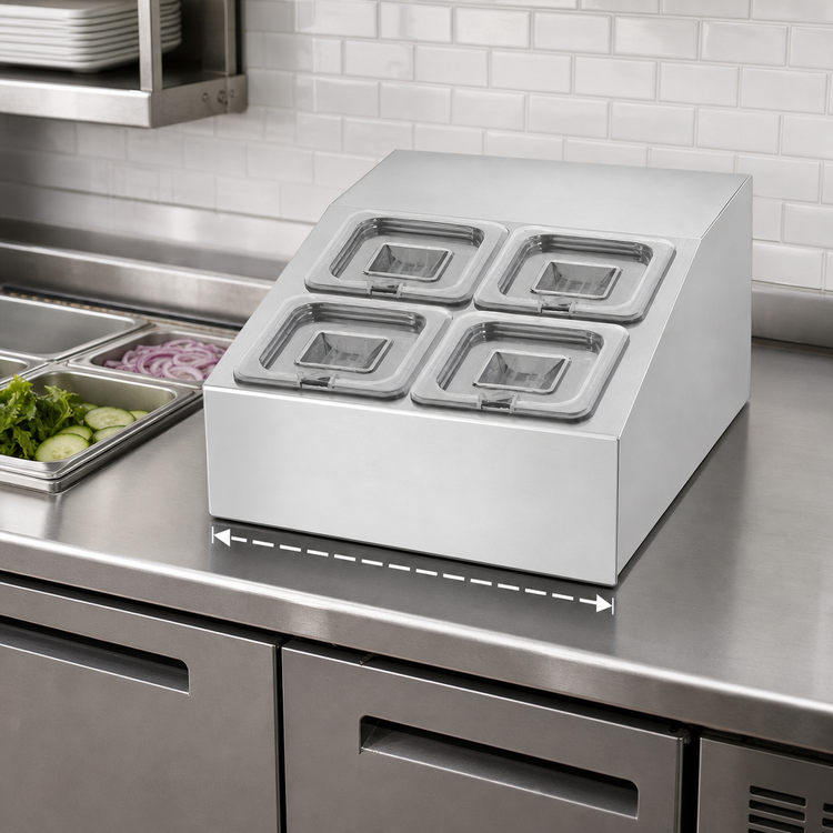 Product image #3 for Arctic Air ACP4SQ Compact Refrigerated Countertop Prep Unit, 15 Inch Wide, 4 x 1/6 Pan Capacity