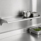 Thumbnail image #3 for Eagle Group WS1224-16/3-3VP 24"W x 12"D Wall-Mounted Shelf, 16-Gauge 304 Stainless Steel, Rolled Front Edge Case of 3