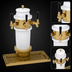 Thumbnail image #3 for Glastender Roman 3-Faucet Ceramic Draft Dispensing Tower with Polished Brass Finish