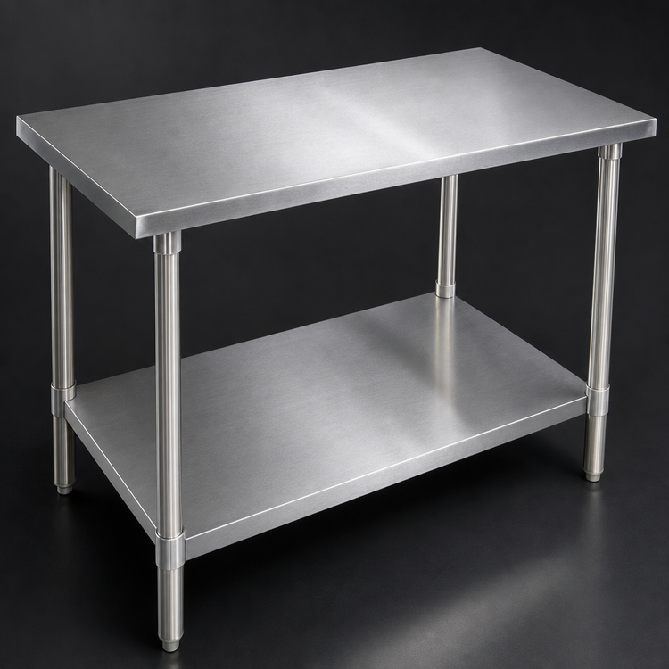 Product image #3 for John Boos Stallion 48 x 30-Inch Flat Top Stainless Steel Work Table with Adjustable Undershelf