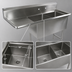 Thumbnail image #3 for John Boos Pro-Bowl 2-Compartment Stainless Steel Sink with Left Drainboard