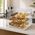 Thumbnail image #3 for Winco Countertop Acrylic Pastry Display Case with Rear Door and 3 Trays, 21 x 18 x 16-1/2 Inches