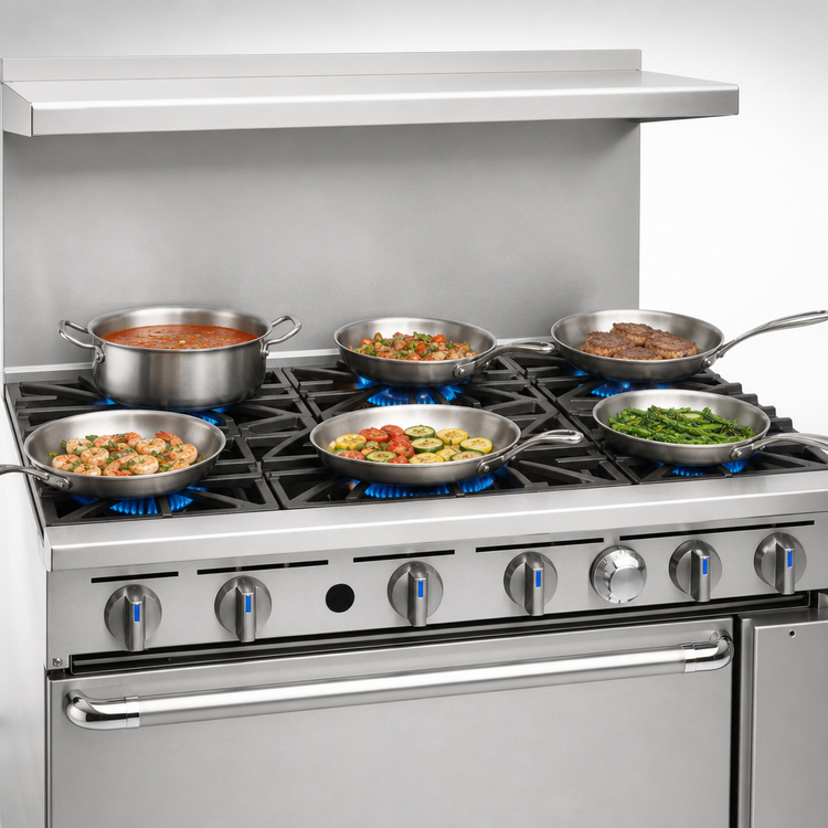 Product image #3 for Imperial Pro Series 36-Inch Commercial Gas Restaurant Range with 6 Open Burners and Standard Oven