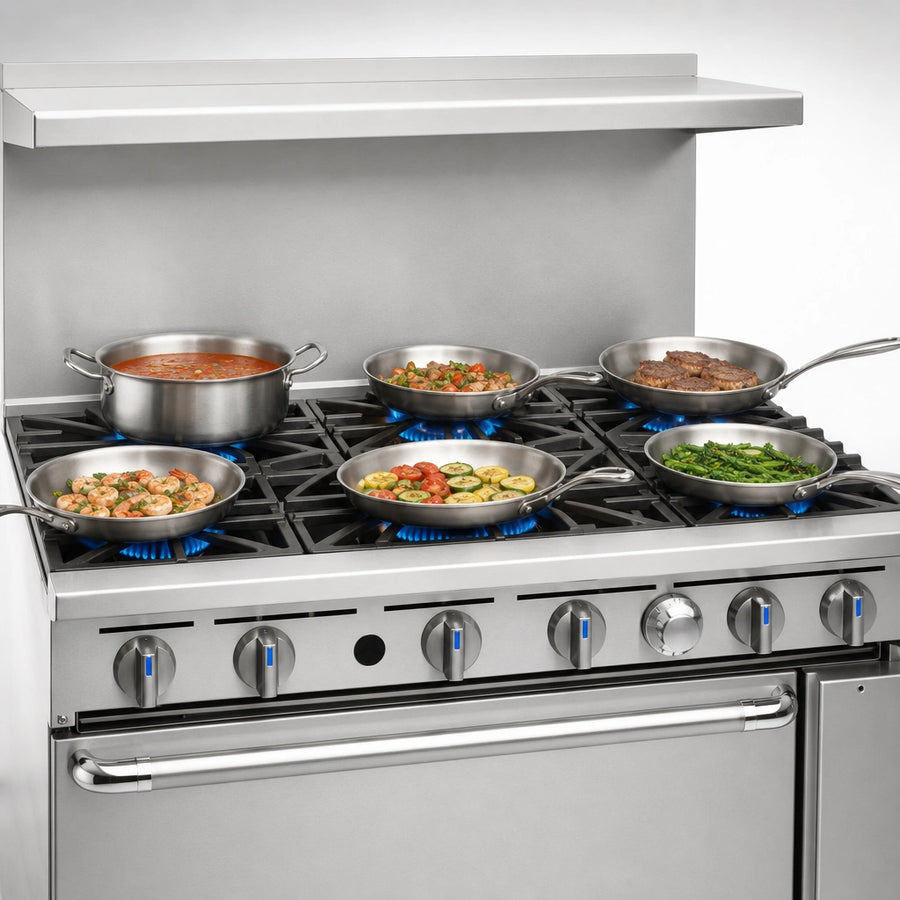 Six Open Burners