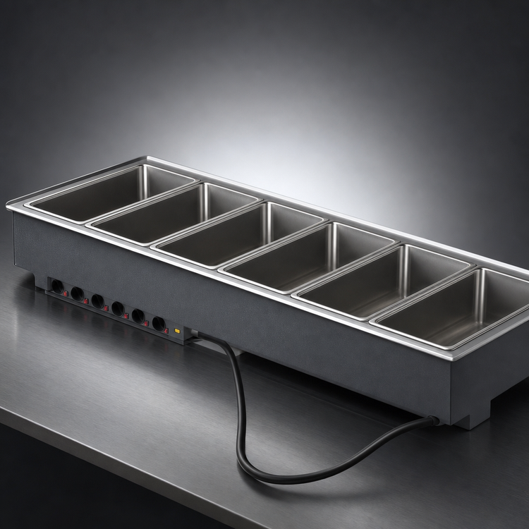 Product image #3 for Vollrath 6-Well Drop-In Electric Hot Food Well with Thermostatic Controls, Full-Size Pan Wells