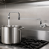 Thumbnail image #3 for T&S Brass 18-Inch Splash-Mounted Double-Jointed Pot Filler Faucet with Single-Control Four-Arm Handle, Chrome-Plated