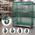 Thumbnail image #3 for Quantum Mobile Security Cage with Dolly Base, 60W x 24D x 70H, Green Epoxy Antimicrobial Finish