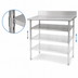 Thumbnail image #3 for Eagle Group Adjustable 18/430 Stainless Steel Work Table Undershelf, 132 x 24 Inches, for Uni-Lok Hat Channel Frame Tables