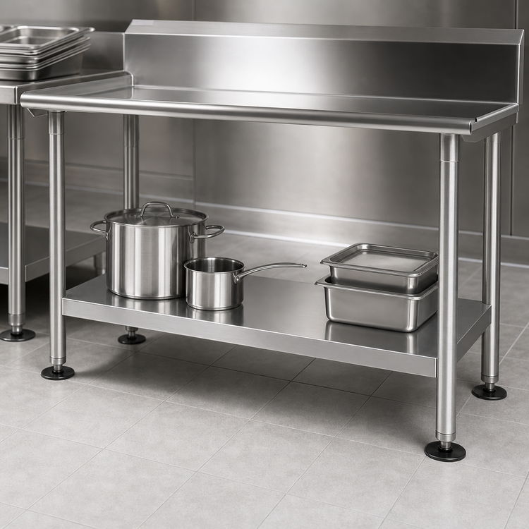 Product image #3 for John Boos Stainless Steel Dishtable Undershelf, 101-5/8"W x 24-1/8"D