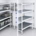 Thumbnail image #3 for Fermostock Modular 4-Tier Corner Expansion Shelving Unit Kit with Polymer Inserts, 31 x 14 x 83 Inches