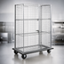 Thumbnail image #3 for Eagle Group QuadTruss Open Wire Security Cage with Dolly Truck, 64-7/8 x 29-3/4 x 69 Inch, Chrome-Plated Finish
