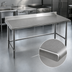Thumbnail image #3 for Eagle Spec-Master Marine Series 144-Inch x 36-Inch Stainless Steel Work Table with 4-1/2-Inch Backsplash