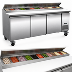 Thumbnail image #3 for Serv-Ware 93-Inch 12-Pan Pizza Prep Table Refrigerator