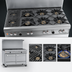 Thumbnail image #3 for Southbend Ultimate 48-Inch Commercial Gas Restaurant Range with 7 Burners, Convection Oven, and Cabinet Base