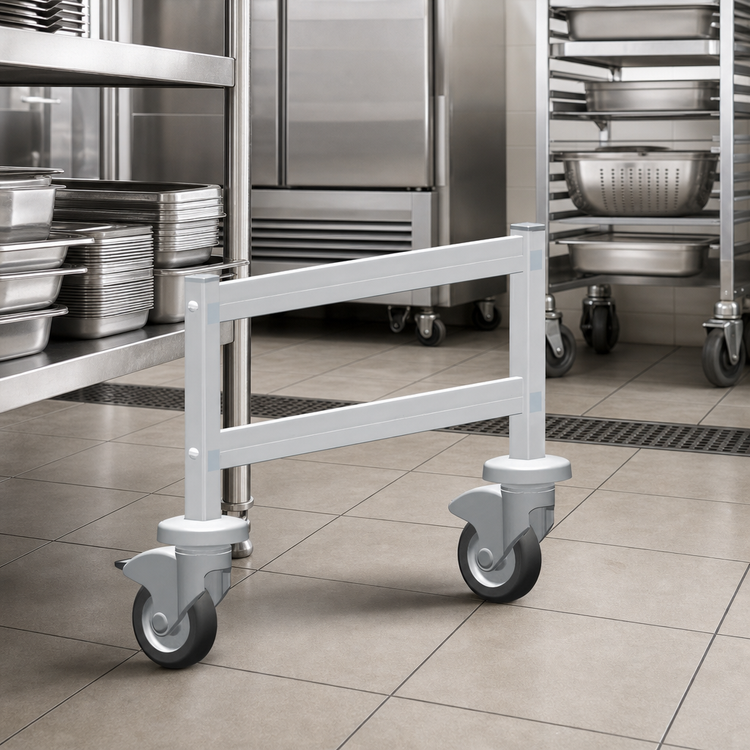 Product image #3 for Fermostock Mobile Dunnage Rack Upright, 12-Inch High x 14-Inch Deep, Deep Anodized Aluminum