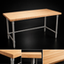 Thumbnail image #3 for John Boos 60-Inch x 30-Inch Northern Hard Rock Maple Wood Top Work Table with Stainless Steel Legs