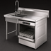 Thumbnail image #3 for Eagle Group Spec-Master Right-Side Undercounter Soiled Dishtable with Pre-Rinse Sink, 60 Inch