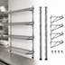 Thumbnail image #3 for Prepackaged Adjustable Post Wire Wall Mount End Unit for 21-Inch Deep Shelves, 63-Inch Posts, Stainless Steel