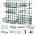 Thumbnail image #3 for Quantum Store Grid Light-Duty Wall-Mount Starter Kit with Baskets, Shelf, and Hooks