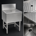 Thumbnail image #3 for Spec-Bar 12-Inch x 19-Inch Freestanding Stainless Steel Workboard with Perforated Insert and Drain