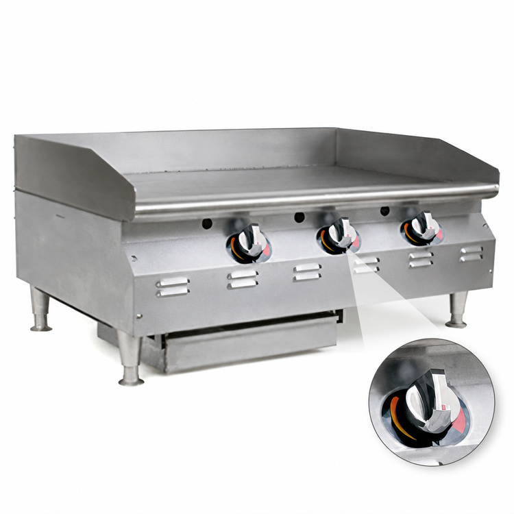 Product image #3 for RedHots Chef's Line Extra-Deep 36-Inch Countertop LP Gas Griddle