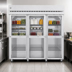 Thumbnail image #3 for Hoshizaki Steelheart R3A-HG Three-Section Half-Height Glass Door Reach-In Refrigerator, 79.03 Cu. Ft., Stainless Steel
