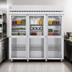 Thumbnail image #3 for Hoshizaki Steelheart Three-Section Half Glass Door Reach-In Refrigerator, Standard Depth