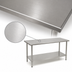 Thumbnail image #3 for BlendPort Budget Series 430 Stainless Steel Flat Top Work Table with Adjustable Undershelf, 48 x 24 Inches