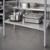 Thumbnail image #3 for Advance Tabco 18-Inch x 24-Inch Solid Stainless Steel Shelf with Plastic Split Sleeves