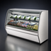 Thumbnail image #3 for Curved Glass Full-Service Deli Meat & Cheese Service Case, 74-Inch Wide, Remote Refrigeration, LED Lighting
