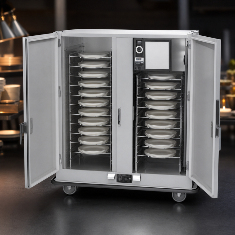 Product image #3 for Metro Stainless Steel Heated Banquet Cabinet, Two-Door, 120-Plate Capacity, 120V Canned Quad-Heat