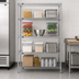 Thumbnail image #3 for Redipak 4-Tier Stationary Wire Shelving Unit, 36 x 18 x 63 Inches, EAGLEgard Hybrid Epoxy Finish