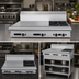 Thumbnail image #3 for Garland Cuisine Series 36-Inch Heavy Duty Modular Top Gas Range with 2 Open Burners and 2 Hot Tops