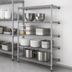 Thumbnail image #3 for Eagle Group 4-Tier Chrome-Plated Wire Add-On Shelving Unit, 24 x 21 x 63 Inches