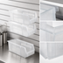 Thumbnail image #3 for Quantum Clear Polypropylene Stack & Hang Shelf Bin, 18 x 5-1/2 x 5 Inches
