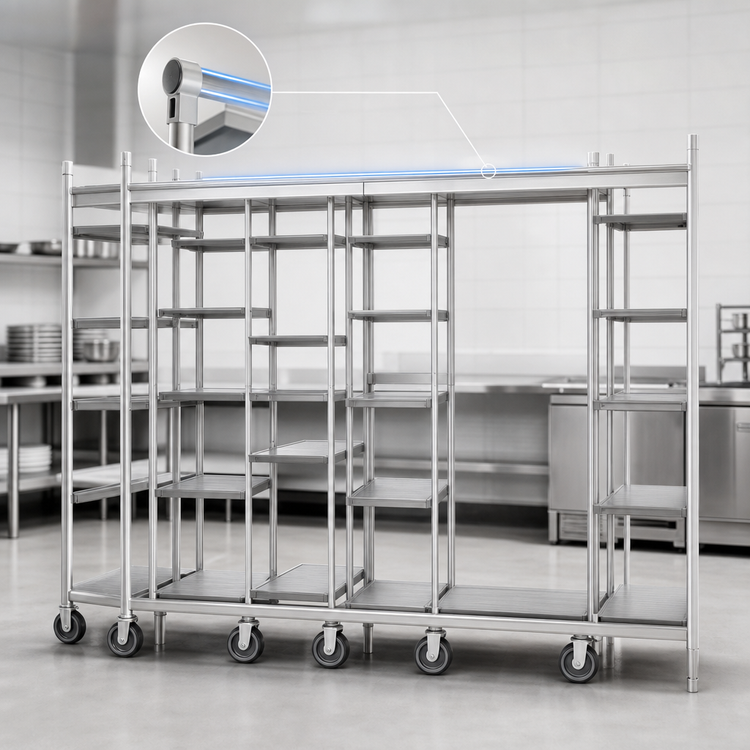 Product image #3 for Metro TOP-TRACK 21-Inch Stationary Intermediate Unit Kit for Super Erecta and Super Adjustable Track Shelving