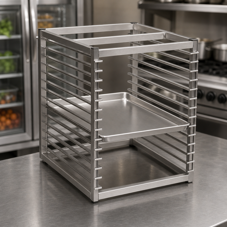 Product image #3 for Channel Manufacturing Stainless Steel Reach-In Refrigeration Bun Pan Rack, End Load, 13-Pan Capacity