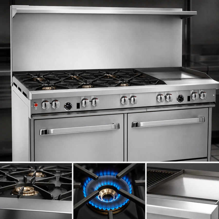 Six Open Burners